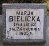 Grave of Maria Bielicka, died in 1905